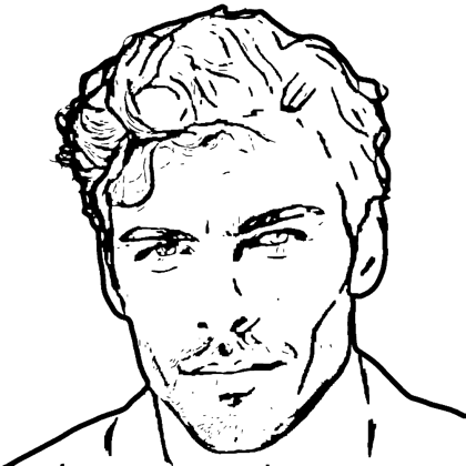 A first stencil drawn from those lines